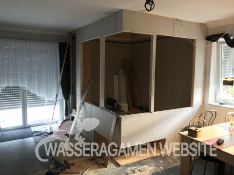 Außen mit Rigips verkleidet